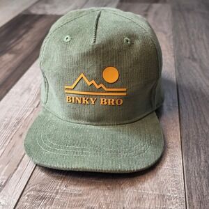 Binky Bro Toddler Corduroy Snapback Hat Olive Green Mountain Logo Adjustable